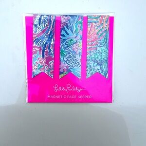 Lilly Pulitzer Magnetic Bookmarks - vivid colors. Never opened